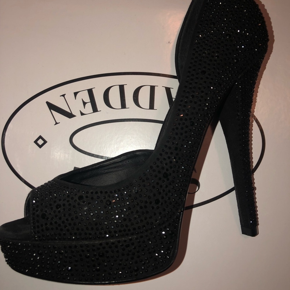 Steve Madden peep toe sparkle high heels